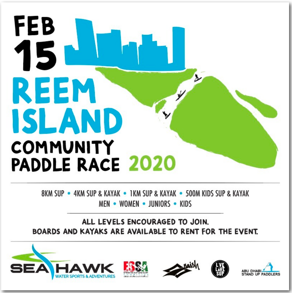 REEM ISLAND COMMUNITY PADDLE RACE (SUP & KAYAK) SATURDAY 15TH FEB, 2020