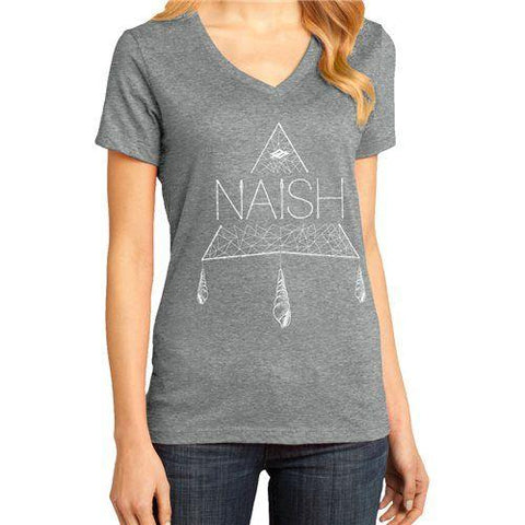 Naish Boho Triangle V-Neck - Heathered Grey - Soft Tech - Naish - KiteSurfSUPUAE