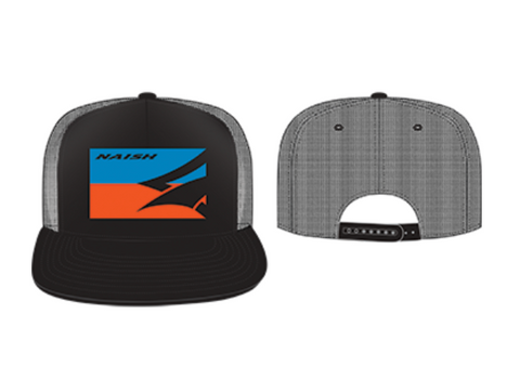 Naish Trucker Hat-Black/Blue/Orange - Soft Tech - Naish - KiteSurfSUPUAE
