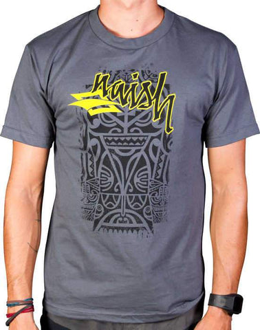 Naish Tiki T-shirt Charcoal - Soft Tech - Naish - KiteSurfSUPUAE