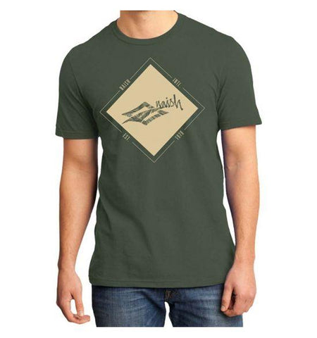 Naish Tropical Diamond T-Shirt - Olive Green - Soft Tech - Naish - KiteSurfSUPUAE